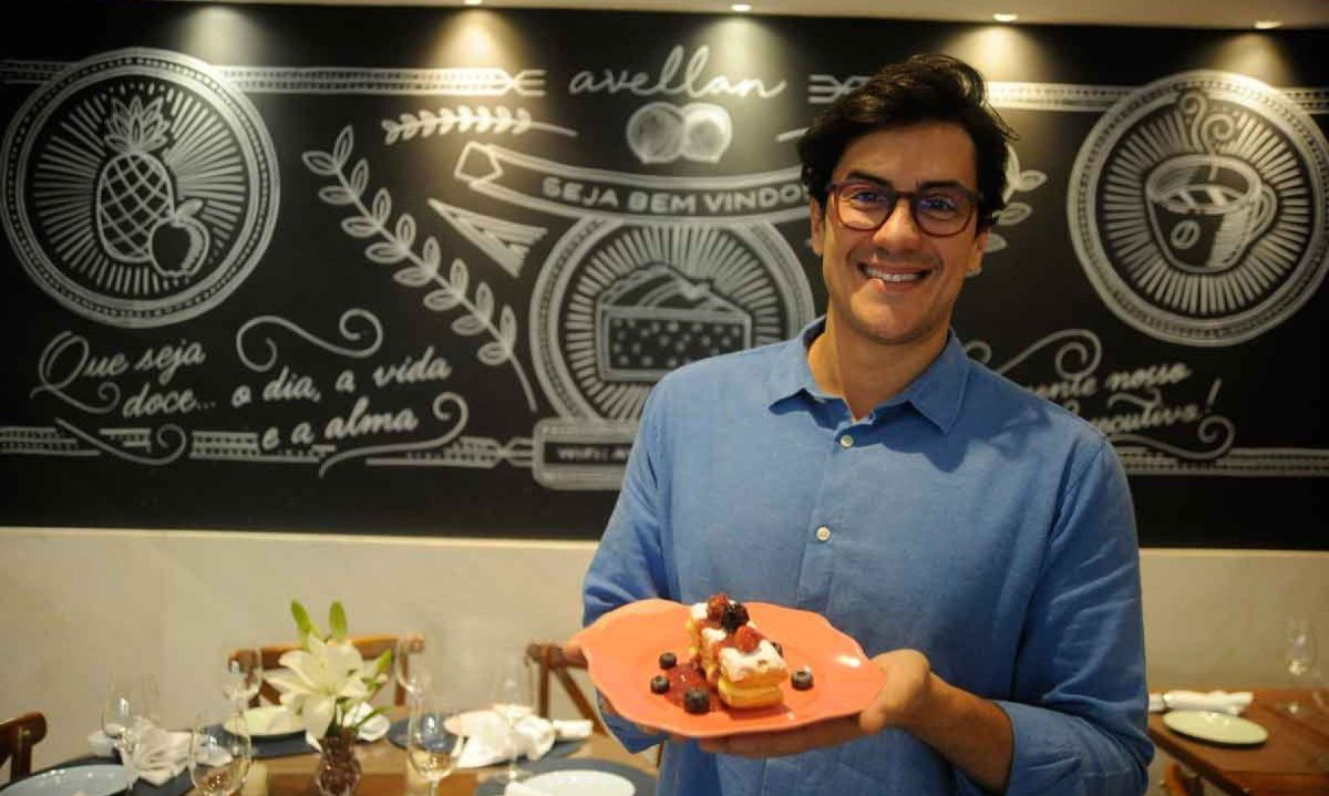 Pedro Gazzinelli que est&aacute; &Agrave; frente da Avellan Confeitaria, com a Mil Folhas 
