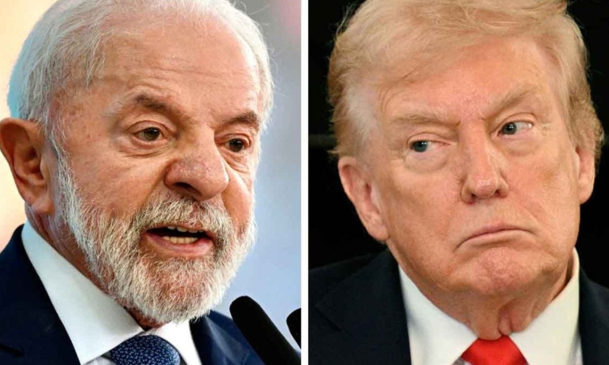Lula e Trump personificam as relações entre Brasil e EUA, afetadas por novas tarifas comerciais - (crédito: EVARISTO SÁ/AFP JIM WATSON/AFP)