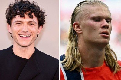 Tom Holland e Erling Haaland, os protagonistas da hist&oacute;ria do convite de jantar pelo Instagram -  (crédito: AFP)