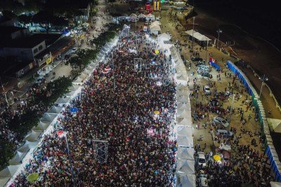 Festa do Sol atraiu milhares de pessoas em Pirapora em anos anteriores. Ediçao de 2026 foi cancelada pela prefeitura por causa de crise financeira
     -  (crédito: Prefeitura Pirapora)