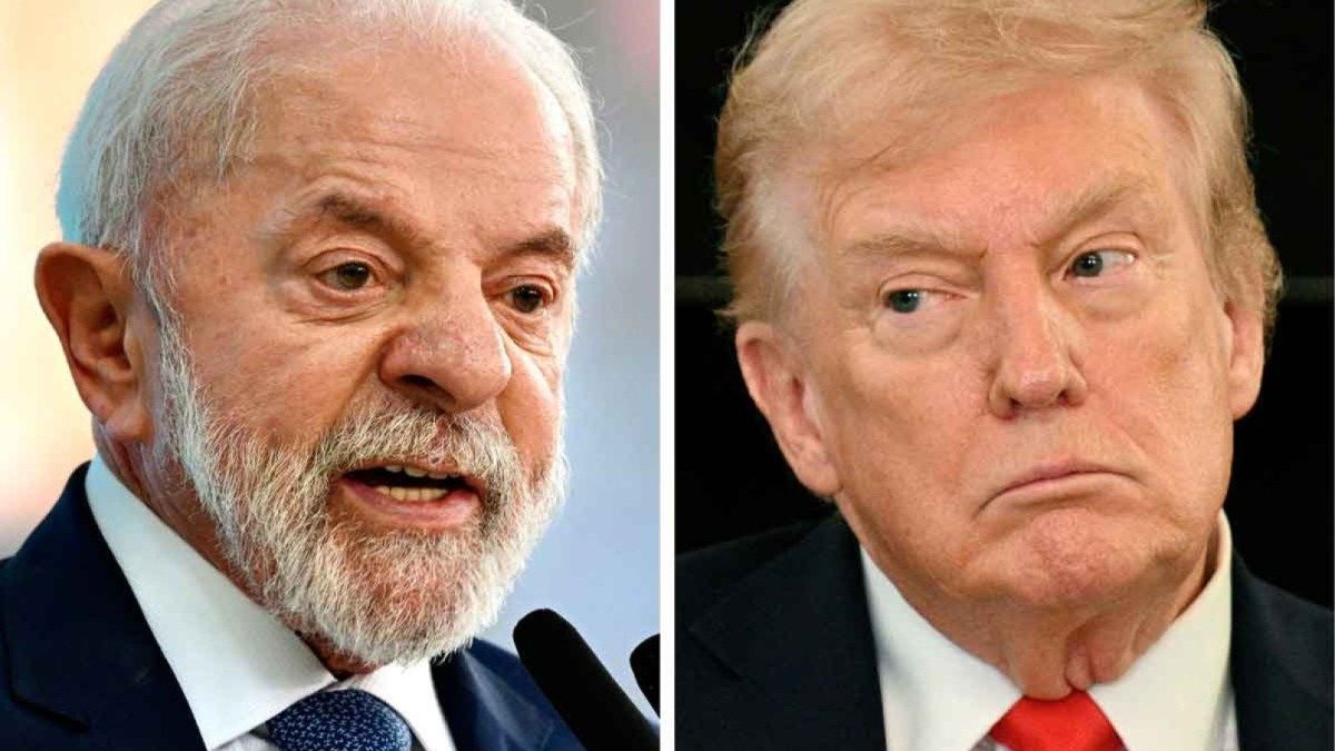 Lula e Trump representam a tens&atilde;o comercial entre Brasil e EUA devido &agrave; sobretaxa e ao sistema Pix -  (crédito:  EVARISTO S&Aacute;/AFP JIM WATSON/AFP)