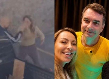 Renata Vieira foi ao encontro do PL em Minas e postou foto com Flávio Bolsonaro e Nikolas Ferreira -  (crédito: Reprodução/Instagram)