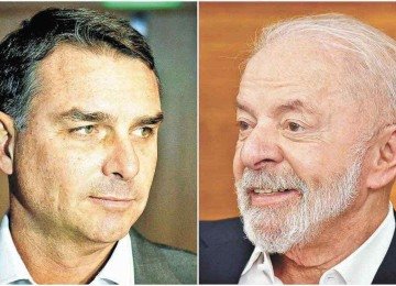 Flávio Bolsonaro ainda não escolheu quem será vice em sua chapa, enquanto Lula seguirá com Geraldo Alckmin
 -  (crédito: DANIEL RAMALHO/AFP   GLADYSTON RODRIGUES/EM/D.A.PRESS)