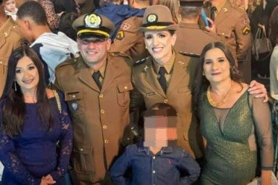 Filho da capitã Michele tem 10 anos e é fruto de um relacionamento anterior -  (crédito: Imagens cedidas ao Estado de Minas)