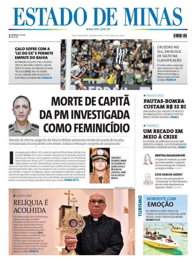 Capa do dia - (crédito: jwilsoncarvalho.mg)