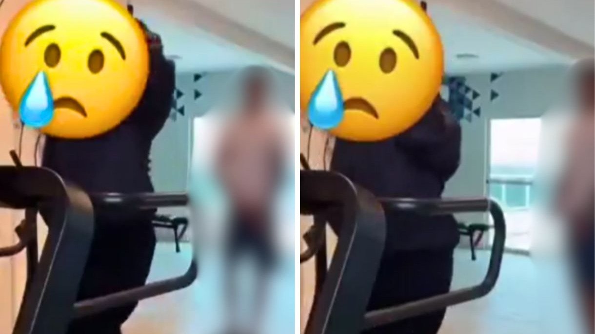 V&iacute;tima de importuna&ccedil;&atilde;o sexual em academia revisava v&iacute;deo de treino quando notou homem ao fundo em Feira de Santana -  (crédito: Redes sociais)