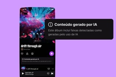 A Deezer passou a rotular conte&uacute;dos criados por intelig&ecirc;ncia artificial para dar transpar&ecirc;ncia aos usu&aacute;rios e combater fraudes -  (crédito: Divulga&ccedil;&atilde;o)