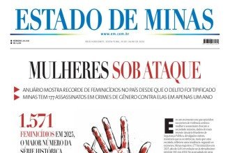 Confira a capa do Estado de Minas do dia 24/07/2026