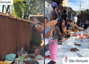Vini Jr. leva Virginia para churrasco em São Gonçalo, sua terra natal -  (crédito: Tupi)