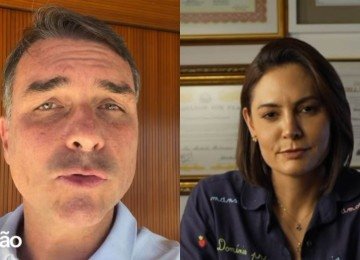 Há um mês, Michelle expôs racha com Flávio Bolsonaro em vídeo -  (crédito: Reprodução/Instagram)