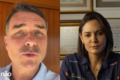 Há um mês, Michelle expôs racha com Flávio Bolsonaro em vídeo -  (crédito: Reprodução/Instagram)