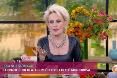 Ana Maria Braga revelou que não gostou de receita e passou mal ao vivo -  (crédito: TV Globo / reprodução)