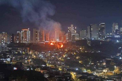 Chamas devastam &aacute;rea entre o Morro das Pedras e a Av. Raja Gabaglia -  (crédito: J&uacute;lia Scapolatempore/Arquivo Pessoal)