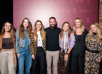 Equipe Reserva: Juliana Almeida, Emiliana Green, Joana Bittencourt, 
Henrique Bastos, Letícia Lopes, Carol Portela e Naiana Lemos -  (crédito: Reserva/Divulgação)