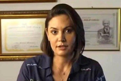 Presidente do PL Mulher, Michelle Bolsonaro, deu declarações sobre Flávio Bolsonaro: 'foi muito ríspido, me desrespeitou e me tratou mal ao telefone'  -  (crédito: Reprodução/Instagram)