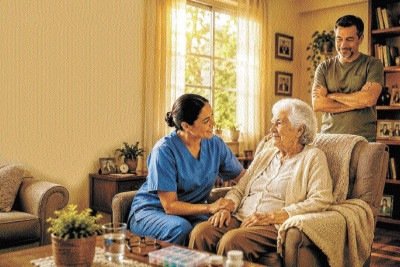76, 6 anos, era a expectativa de vida do brasileiro estimada em 2024, de acordo com o IBGE. Números mais atuais do instituto dão conta de que, até 2070, um terço da população no país será idosa -  (crédito: IMAGEM PRODUZIDA COM SUPORTE DE INTELIGÊNCIA ARTIFICIAL)
