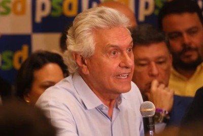 Caiado cumpriu agenda em São Paulo nesta segunda (27/7), e disse ainda que bandidos vão 'mudar de país' se for eleito  -  (crédito: Divulgação/PSD)