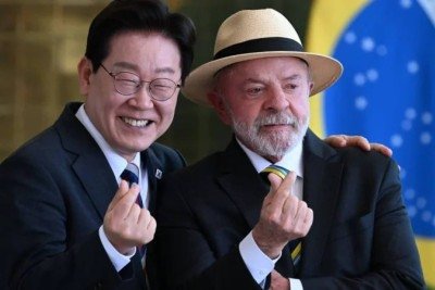 A visita de Lee Jae-myung ocorre em um momento em que o governo brasileiro busca ampliar parcerias comerciais  -  (crédito: Carlos Vieira/CB/DA.Press)
