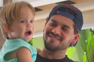 Vídeo de Zé Felipe com o filho caçula em festa de Leonardo gera revolta na web; entenda -  (crédito: Tupi)