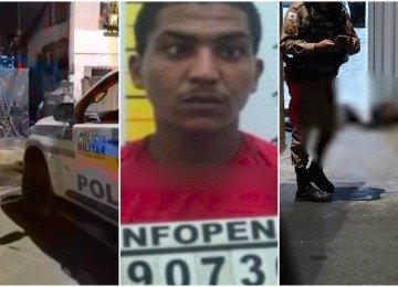 Felipe Moreira da Silva, apontado como liderança de uma das facções criminosas, morreu após, segundo a Polícia Militar, reagir à abordagem dos militares em Vespasiano -  (crédito: TV Alterosa / Reprodução)