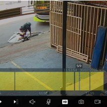 Vídeo: em uma semana, loja registra dois atropelamentos por ônibus do Move - Imagens cedidas ao Estado de Minas