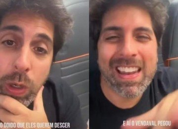 Humorista relata caos em voo desviado para BH após ventania no Rio de Janeiro -  (crédito: Tupi)