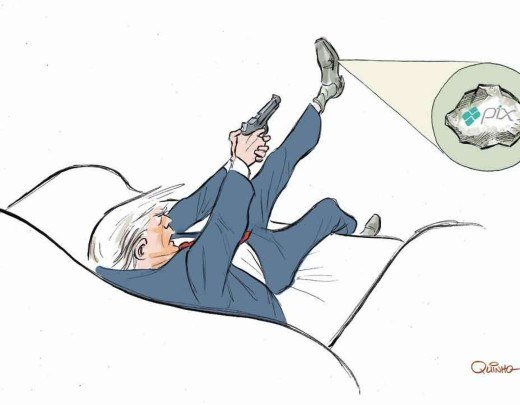 Trump e o pix -  (crédito: Quinho)