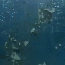 Artefato de drone explode em piscina na Penha, no Rio de Janeiro - Reprodução