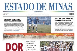Confira a capa do Estado de Minas do dia 31/07/2026