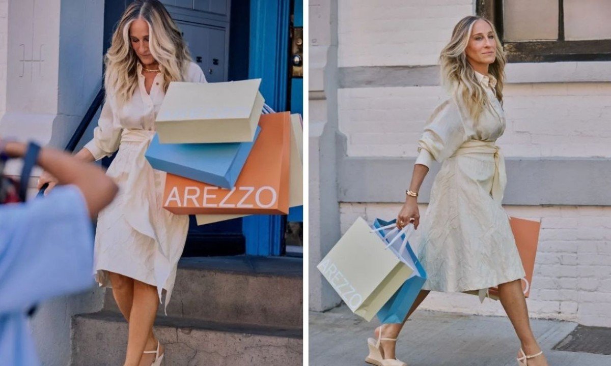 Sarah Jessica Parker aparece com sacolas de marca brasileira em Nova York - Divulga&ccedil;&atilde;o