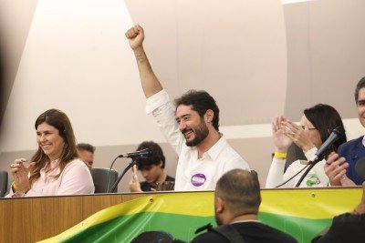 Gabriela Azevedo oficializa a candidatura ao governo de Minas 
       -  (crédito:   Marcos Vieira/EM/D.A Press)