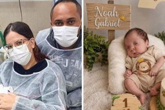 Bebê Noah, dado como morto, deixa a UTI e respira sem aparelhos