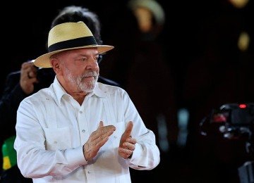 O PT oficializou neste domingo (2/8), em S&atilde;o Paulo, a candidatura do presidente Luiz In&aacute;cio Lula da Silva &agrave; reelei&ccedil;&atilde;o -  (crédito: Miguel Schincariol/AFP)
