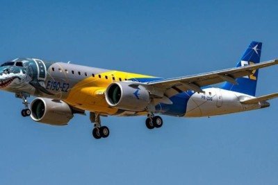 Artigo publicado pela The Economist com título 'Esqueça Airbus e Boeing. Embraer está decolando' -  (crédito: Reprodução/The Economist)