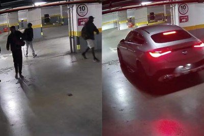 Quadrilha furta carros de luxo em estacionamento de Belo Horizonte na madrugada deste domingo (2/8) -  (crédito: Redes sociais/Reprodução)