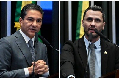 Após cinco horas de conversa, Marcos Pereira apresentou as condições para Cleitinho voltar a ser candidato do Republicanos -  (crédito: Fotos: Ton Molina e Carlos Moura/Agência Senado)