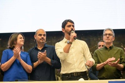 Acordo previa que Zema indicasse um nome do novo para a vice -  (crédito: Leandro Couri/EM/D.A. Press)