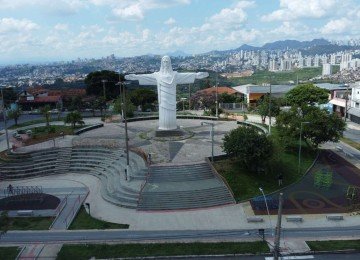 Um dos cartões-postais da regional Barreiro, a Praça do Cristo é um dos pontos de parada do City Tour -  (crédito: Leandro Couri/EM/DA)