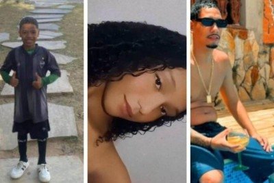 Heitor Felipe, Laysa Emanuele e Felipe Moreira Lima foram brutamente assassinados durante festa de aniversário em Ribeirão das Neves, na Grande BH -  (crédito: Redes Sociais/Reprodução)