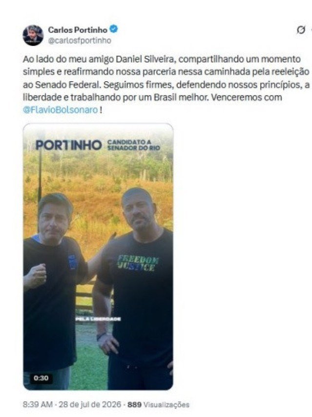 V&iacute;deo de Daniel Silveira com senador volta ao STF sob an&aacute;lise de Moraes