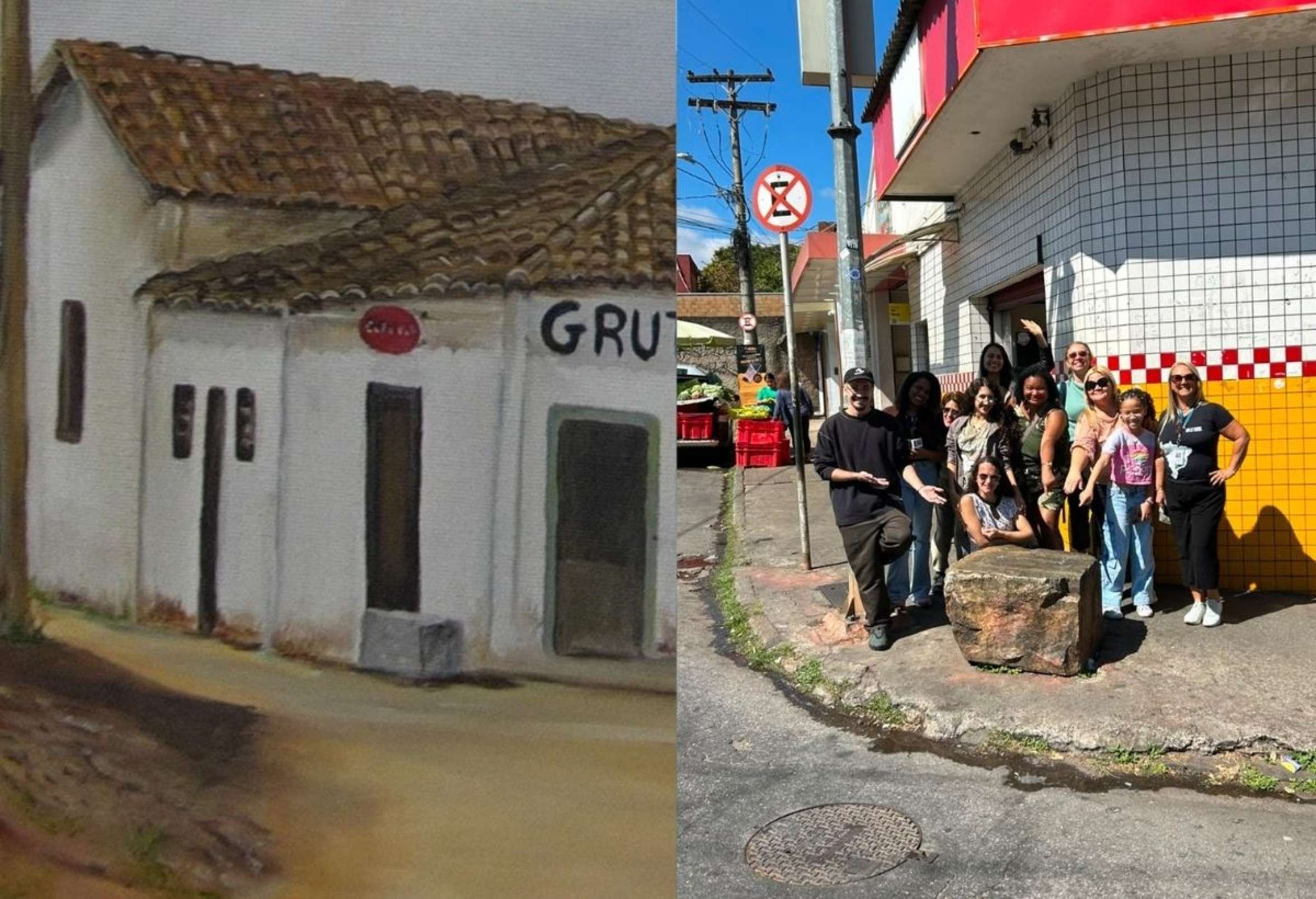 A pedra da Pra&ccedil;a da Febem, que existe desde a &eacute;poca da Fazenda Barreiro