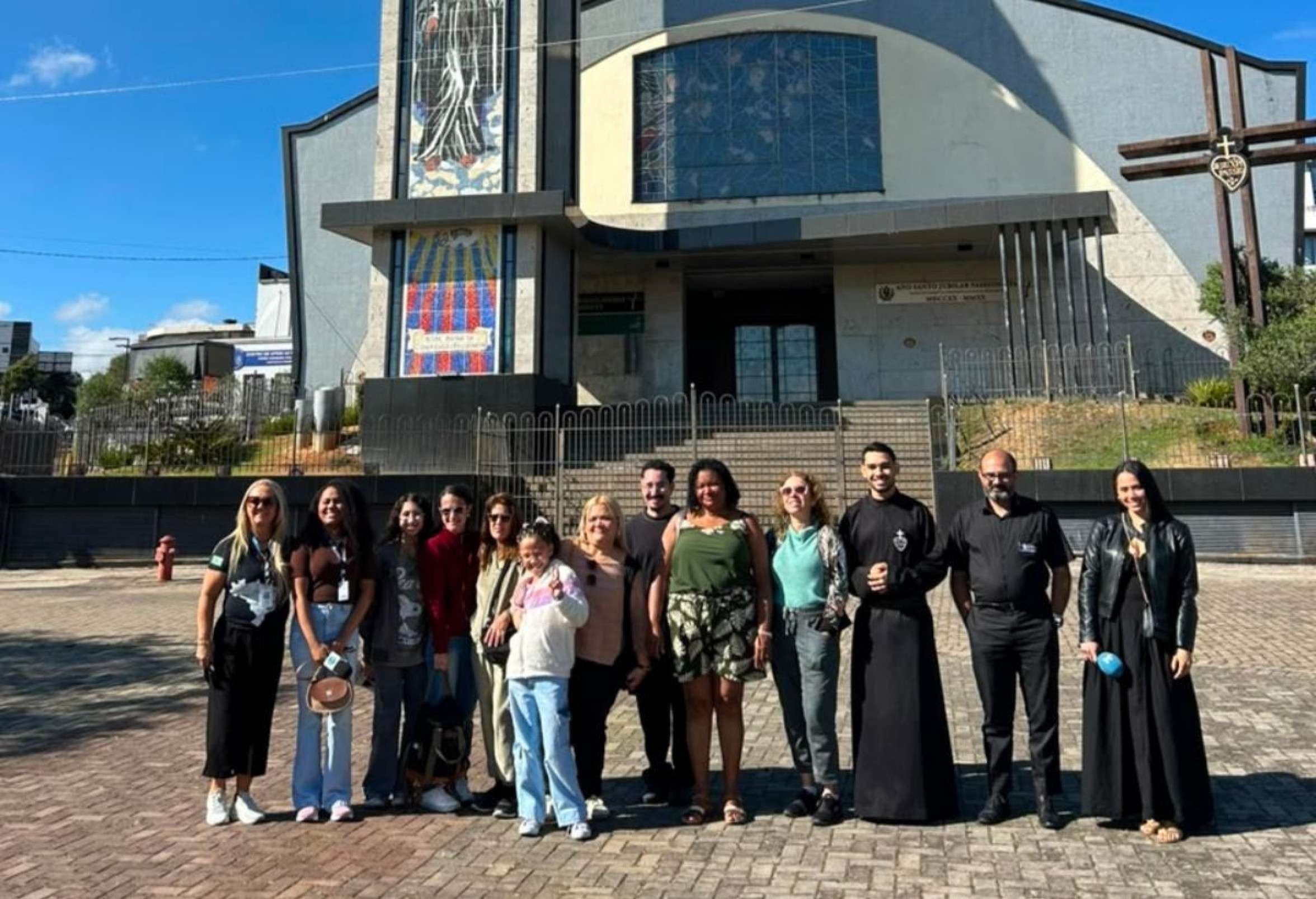 No Santu&aacute;rio S&atilde;o Paulo da Cruz, os visitantes foram recebidos por um religioso passionista, que contou a hist&oacute;ria do local