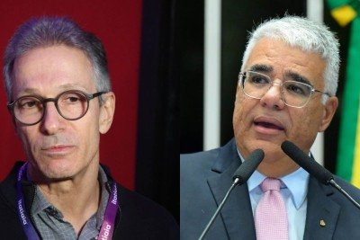Romeu Zema e Eduardo Girão -  (crédito: Marcos Vieira /EM/DA. Press e Andressa Anholete/Agência Senado)