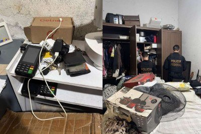 Os agentes fizeram ações de busca e apreensão nas cidades de Governador Valadares e Tarumirim  -  (crédito: PF / Divulgação )
