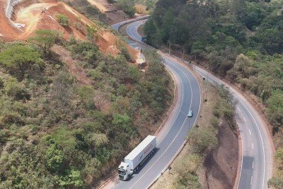 Trecho da Fernão Dias em Brumadinho, na Grande BH -  (crédito: Mateus Pereira/EM/D.A. Press)