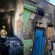 Incêndio em casa na Serra deixa 2 crianças feridas - Divulgação/CBMMG
