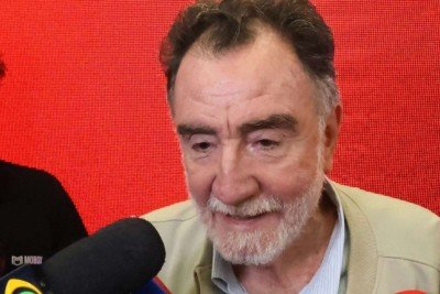 Patrus falou por 30 segundos com a imprensa e não respondeu a nenhuma pergunta -  (crédito: Marcos Vieira/EM/D.A. Press)