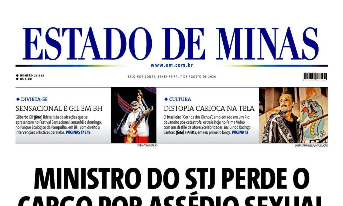 - (crédito: Capa do Estado de Minas)