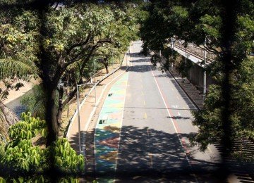 O trecho já é parcialmente utilizado pela população para caminhadas, corridas e ciclismo  -  (crédito: Jair Amaral/EM/D.A Press)