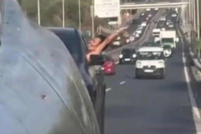 Motorista mantém relações sexuais em rodovia movimentada e o registro viraliza, mas o desfecho da abordagem policial surpreende -  (crédito: Tupi)